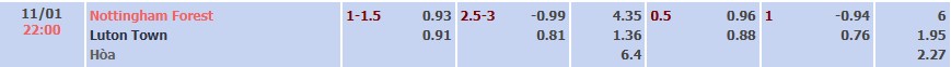 Soi kèo tài xỉu cả trận Nottingham vs Luton